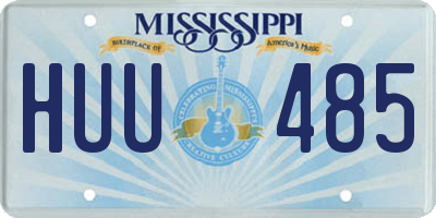MS license plate HUU485