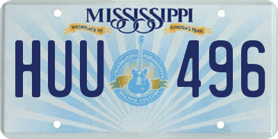 MS license plate HUU496