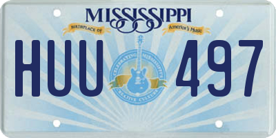 MS license plate HUU497