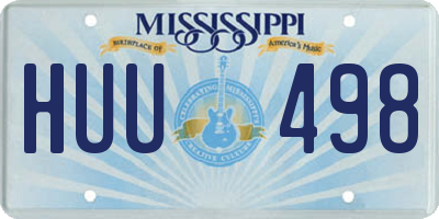 MS license plate HUU498