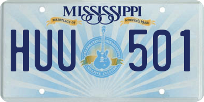 MS license plate HUU501