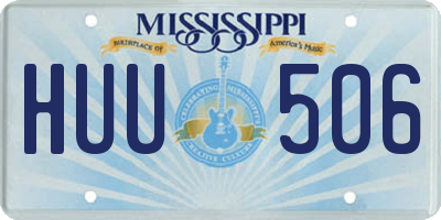 MS license plate HUU506