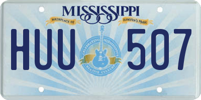 MS license plate HUU507