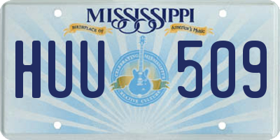 MS license plate HUU509