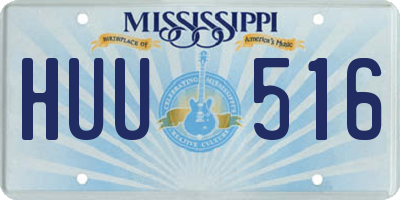 MS license plate HUU516