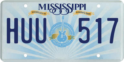 MS license plate HUU517