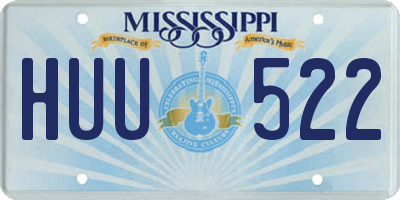MS license plate HUU522