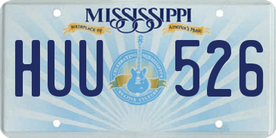 MS license plate HUU526
