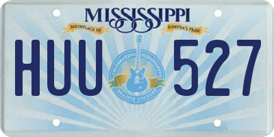 MS license plate HUU527