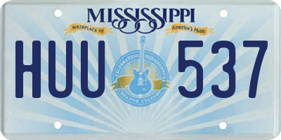 MS license plate HUU537