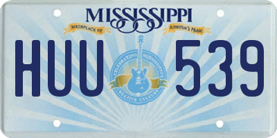 MS license plate HUU539