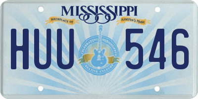 MS license plate HUU546