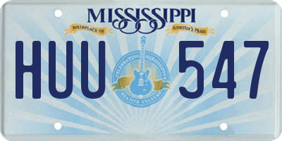MS license plate HUU547