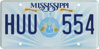MS license plate HUU554