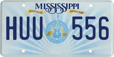 MS license plate HUU556