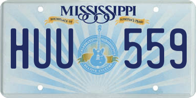MS license plate HUU559