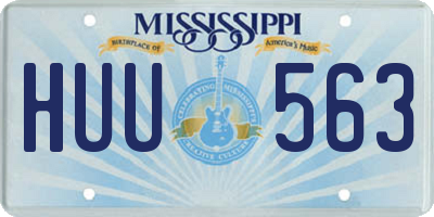 MS license plate HUU563