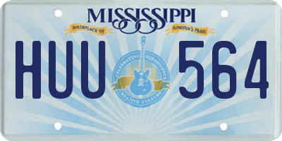 MS license plate HUU564