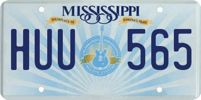 MS license plate HUU565