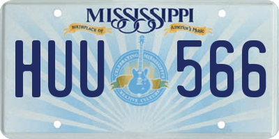 MS license plate HUU566