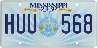 MS license plate HUU568