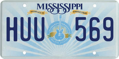 MS license plate HUU569