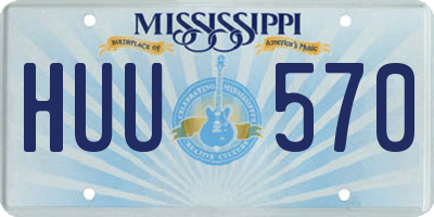 MS license plate HUU570