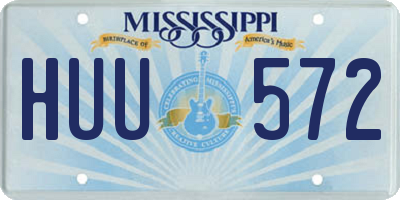 MS license plate HUU572