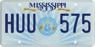 MS license plate HUU575