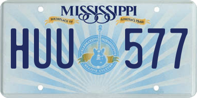 MS license plate HUU577