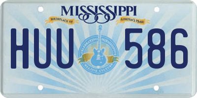 MS license plate HUU586