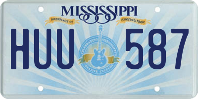 MS license plate HUU587