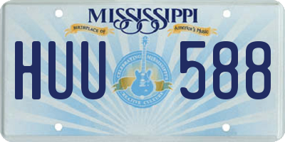 MS license plate HUU588