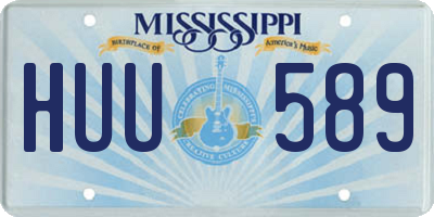 MS license plate HUU589