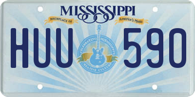 MS license plate HUU590