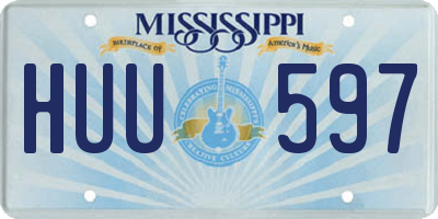 MS license plate HUU597