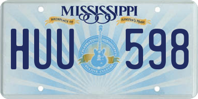 MS license plate HUU598