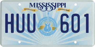 MS license plate HUU601
