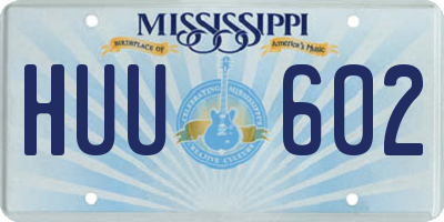 MS license plate HUU602