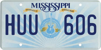 MS license plate HUU606