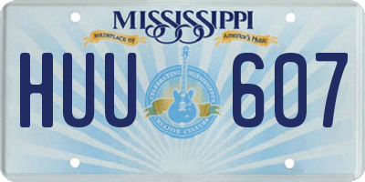 MS license plate HUU607