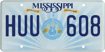 MS license plate HUU608