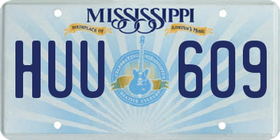 MS license plate HUU609