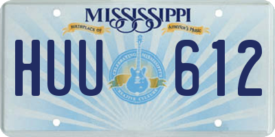 MS license plate HUU612