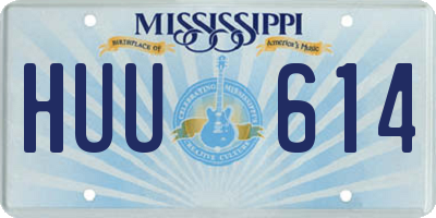 MS license plate HUU614