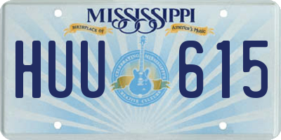 MS license plate HUU615