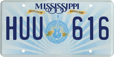 MS license plate HUU616