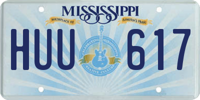 MS license plate HUU617