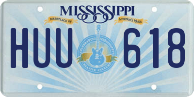 MS license plate HUU618