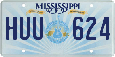 MS license plate HUU624